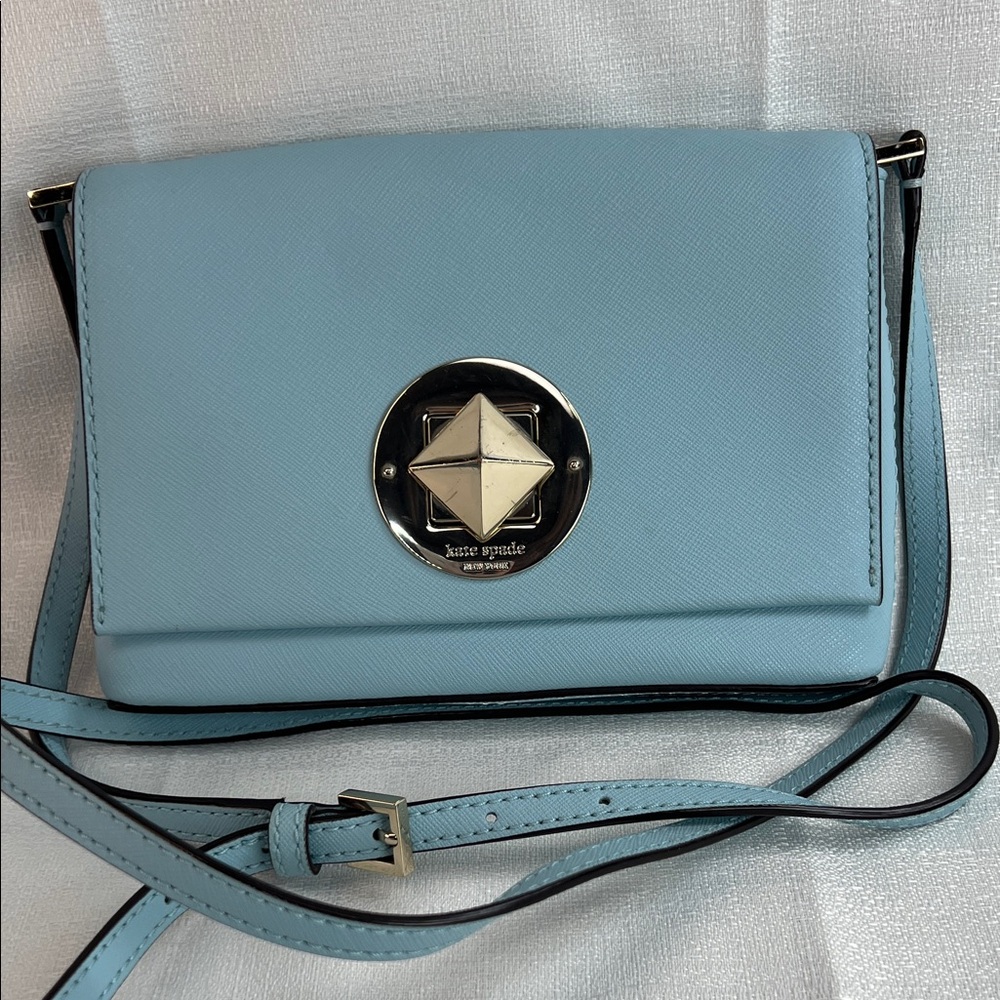 kate spade Light Blue Crossbody Bag with Gold-Tone Hardware